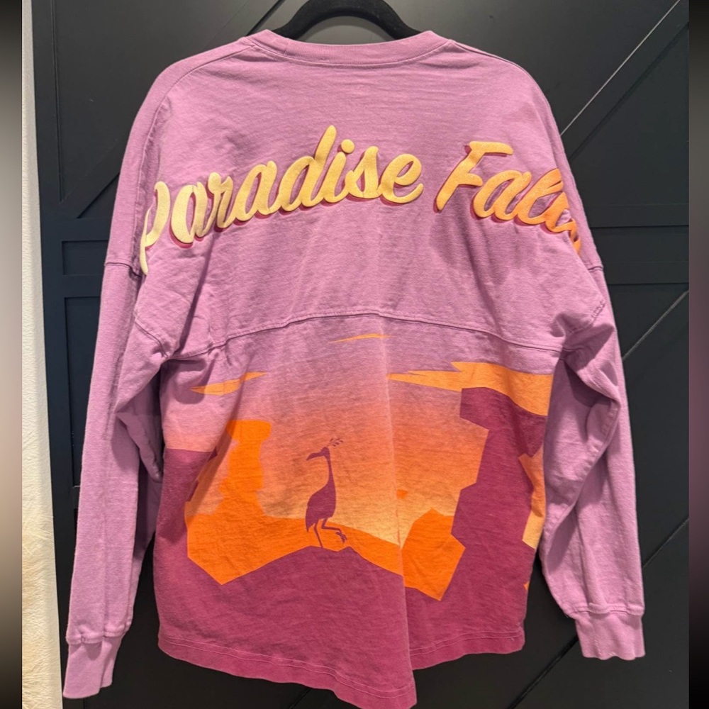Up Graphic Long Sleeve Tee - Purple Sunset Print - Picture 2 of 3